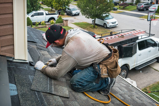 Professional Roof Leak Repair technician working in South Otselic, NY